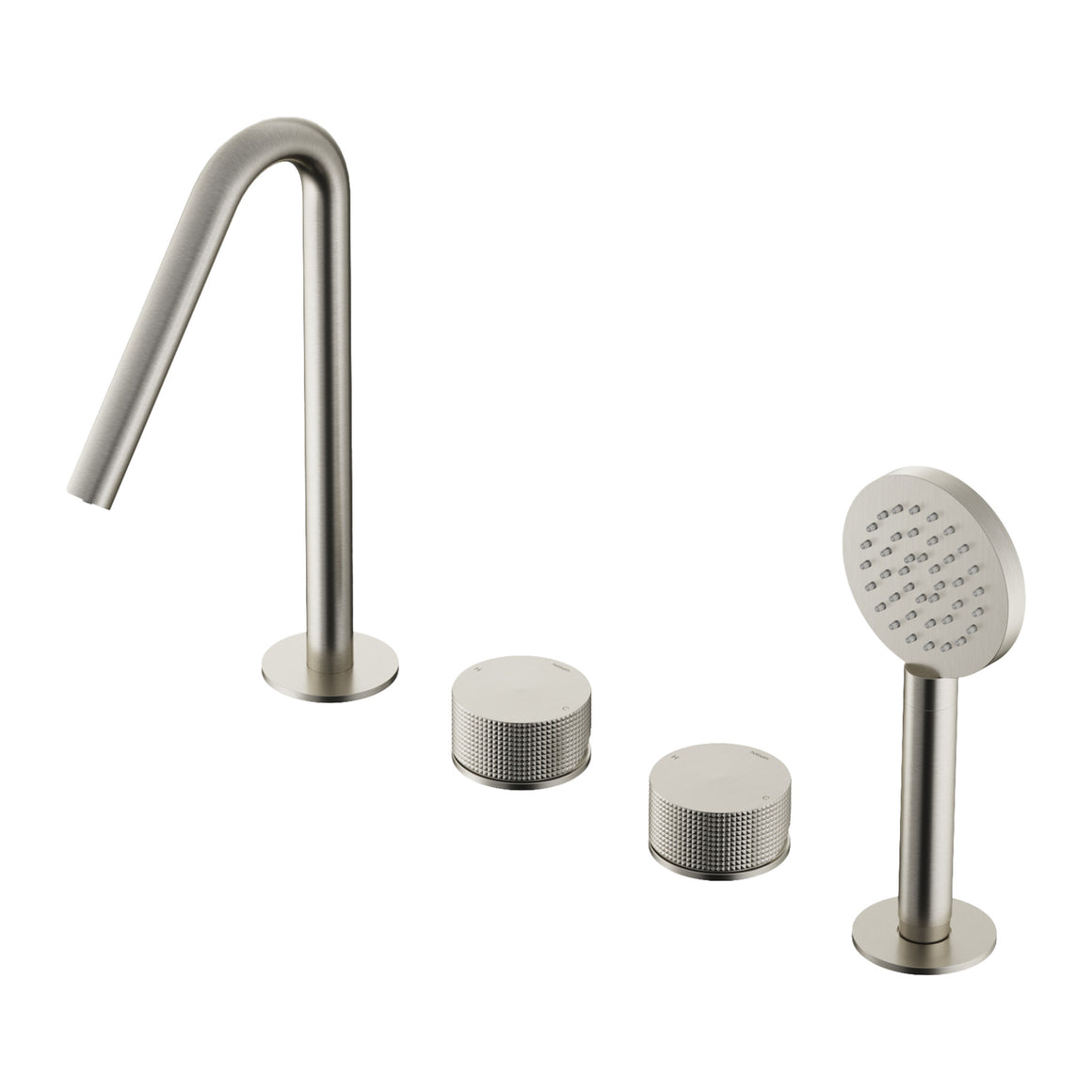 Hotbath Guy Diamond GY073D badrandcombinatie met uitloop Geborsteld nikkel productfoto