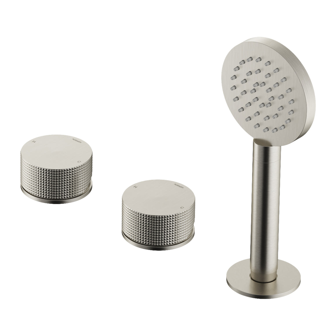 Hotbath Guy Diamond GY075D badrandcombinatie zonder uitloop Geborsteld nikkel productfoto