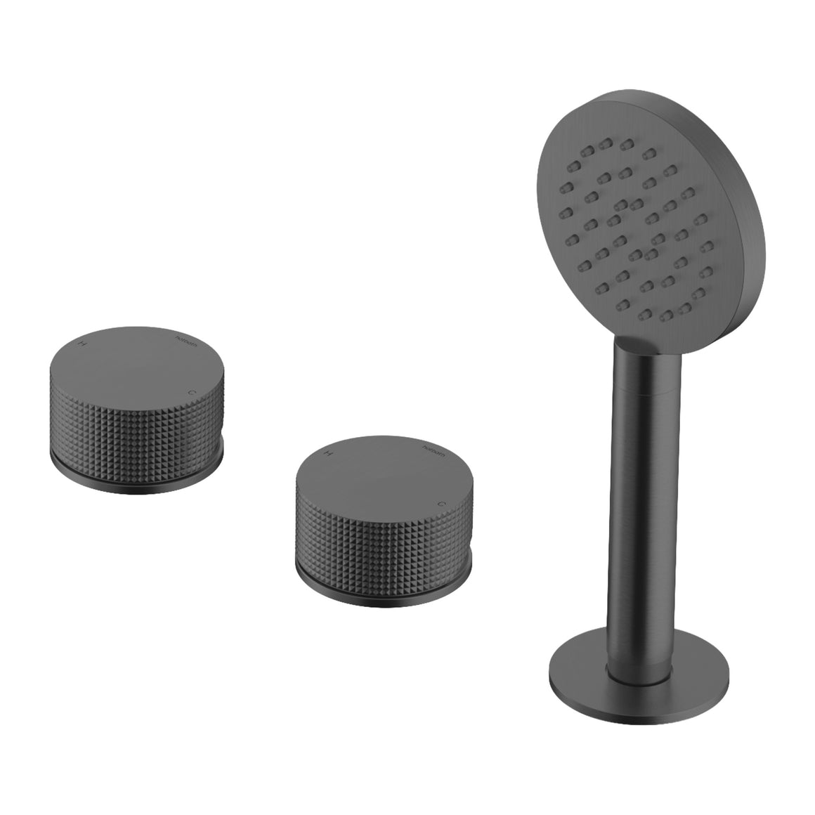 Hotbath Guy Diamond GY075D badrandcombinatie zonder uitloop Geborsteld zwart PVD productfoto (kleurimpressie)