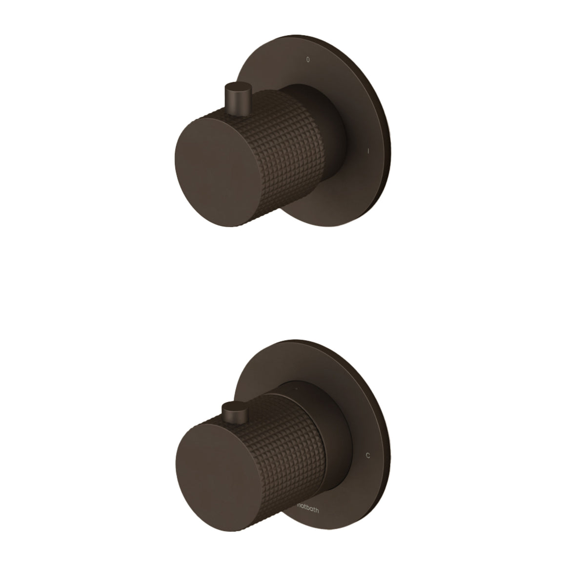 Hotbath Guy Diamond GY7009D inbouw thermostaat met 2-weg stop-omstel Tuscan bronze productfoto