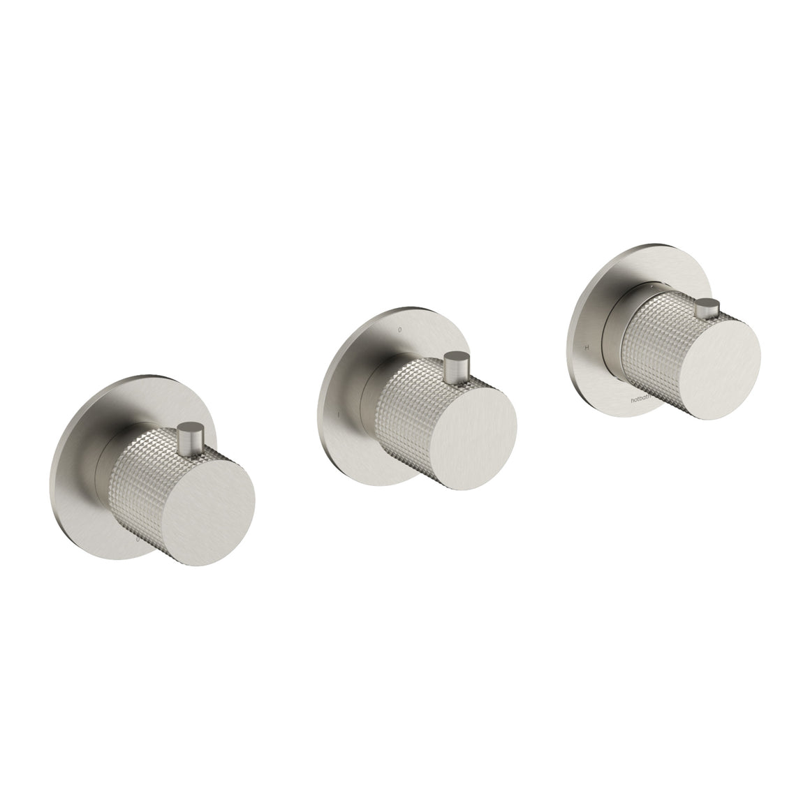 Hotbath Guy Diamond GY7067D inbouw douchethermostaat met 2 stopkranen Geborsteld nikkel productfoto