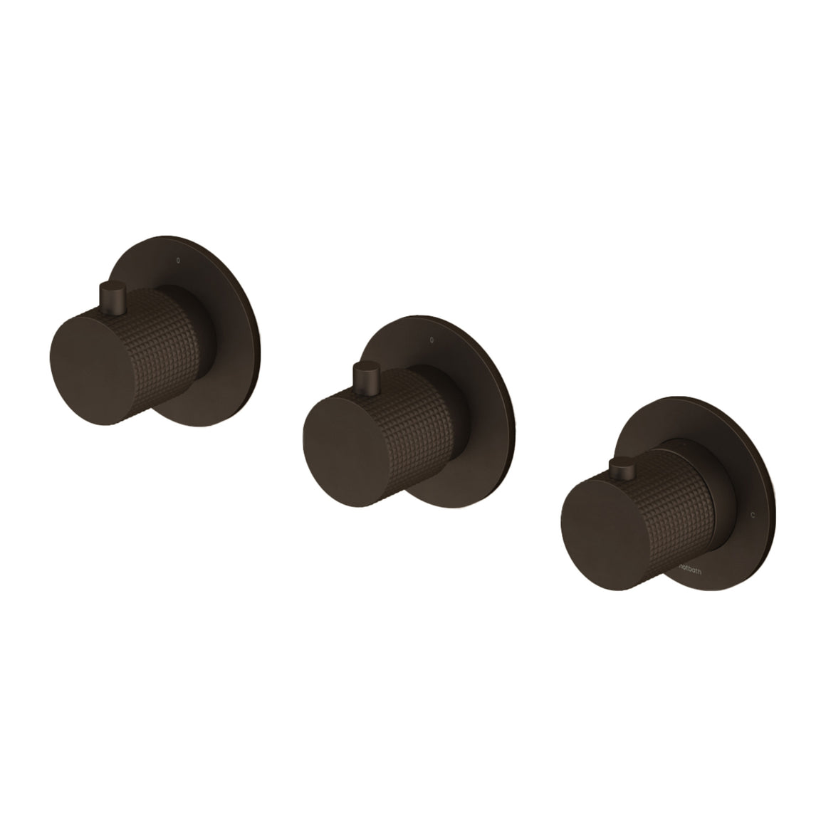 Hotbath Guy Diamond GY7067D inbouw douchethermostaat met 2 stopkranen Tuscan bronze productfoto