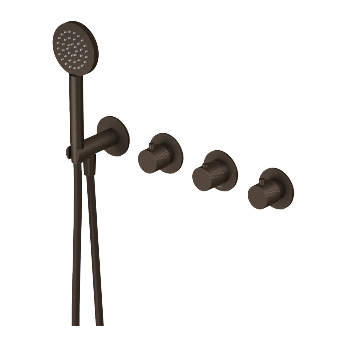 Hotbath Guy Diamond GY7071D inbouw bad/douchethermostaat met 2 stopkranen zonder uitloop Tuscan bronze productfoto