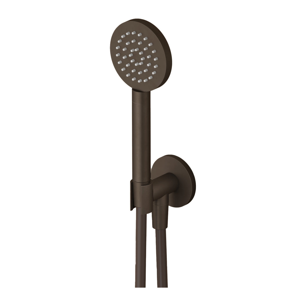 Hotbath Guy M446 handdoucheset met wandhouder, wanduitlaat en doucheslang (ronde handdouche) Tuscan bronze productfoto