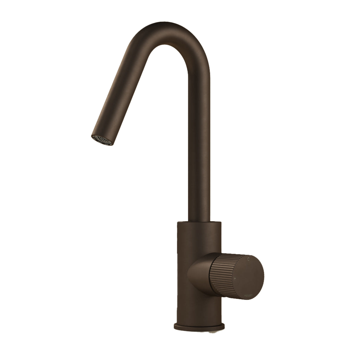 Hotbath Guy Row GY004R wastafelmengkraan met draaibare uitloop Tuscan bronze productfoto