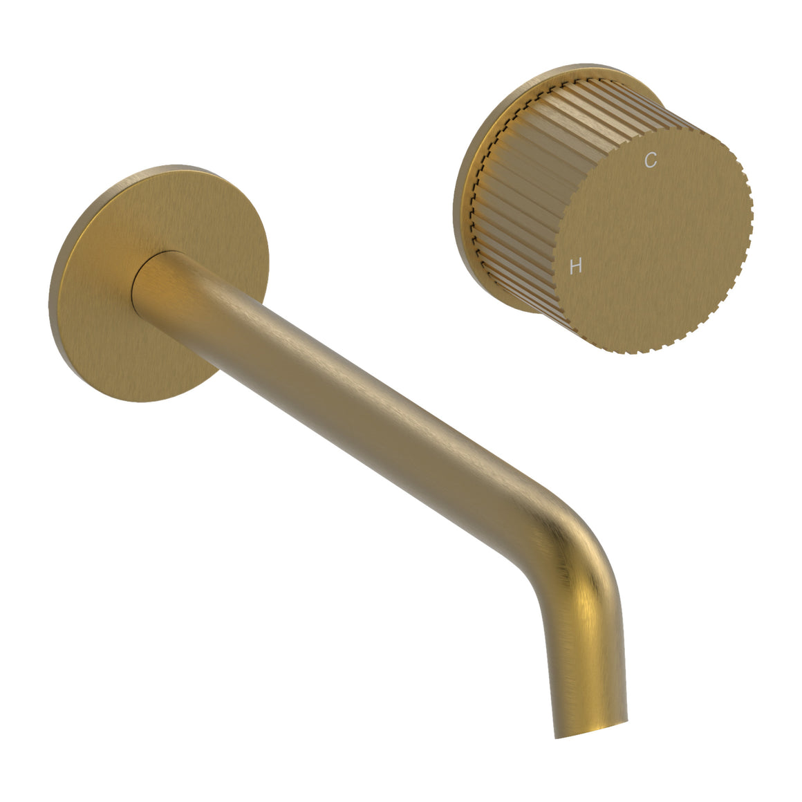 Hotbath Guy Row GY005R inbouw wastafelmengkraan Geborsteld messing PVD 20 cm productfoto
