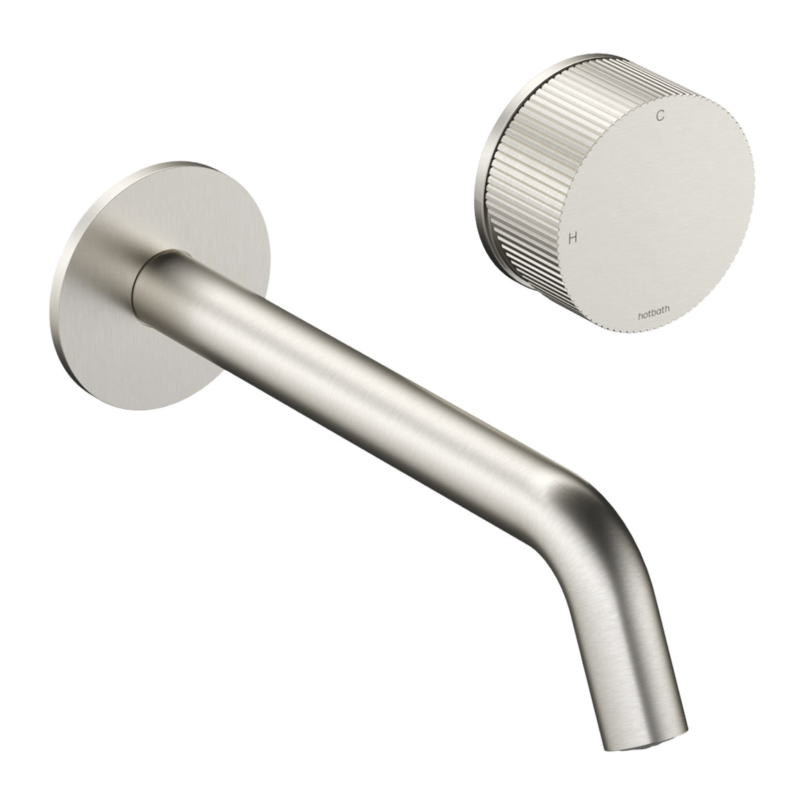 Hotbath Guy Row GY005R inbouw wastafelmengkraan Geborsteld nikkel 20 cm productfoto