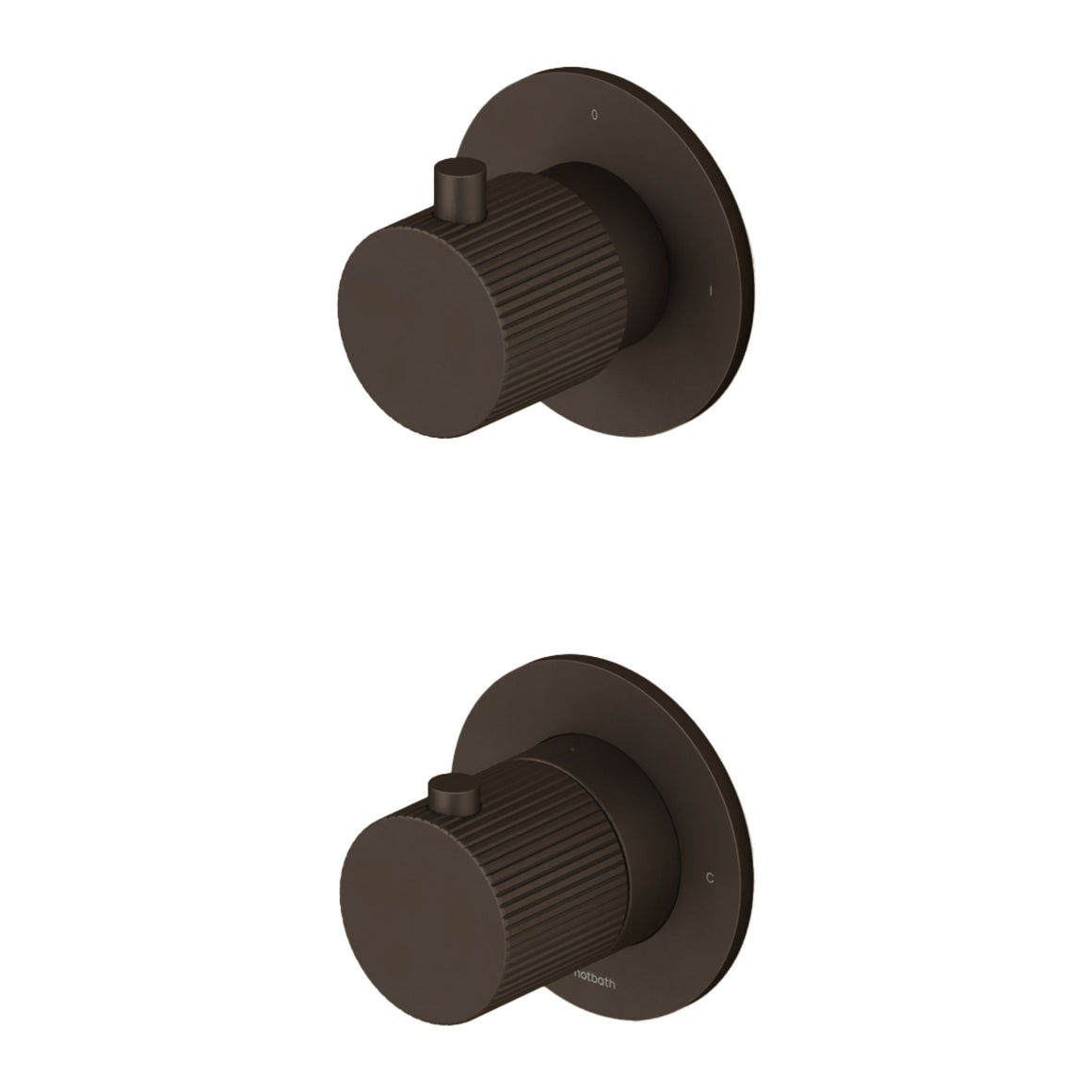 Hotbath Guy Row GY7009R inbouw thermostaat met 2-weg stop-omstel Tuscan bronze productfoto