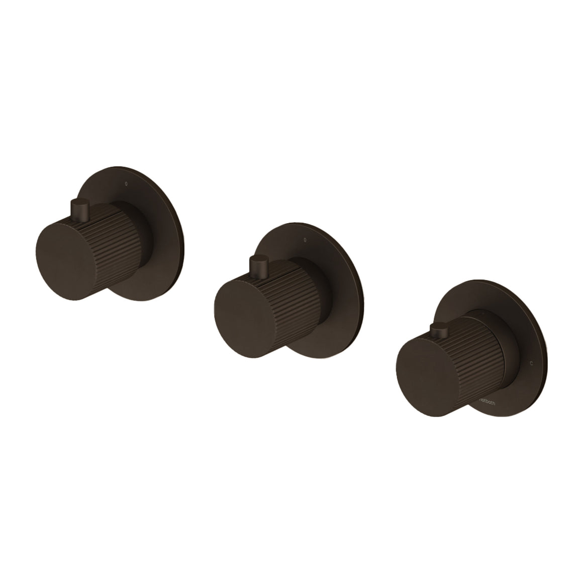 Hotbath Guy Row GY7067R inbouw douchethermostaat met 2 stopkranen Tuscan bronze productfoto