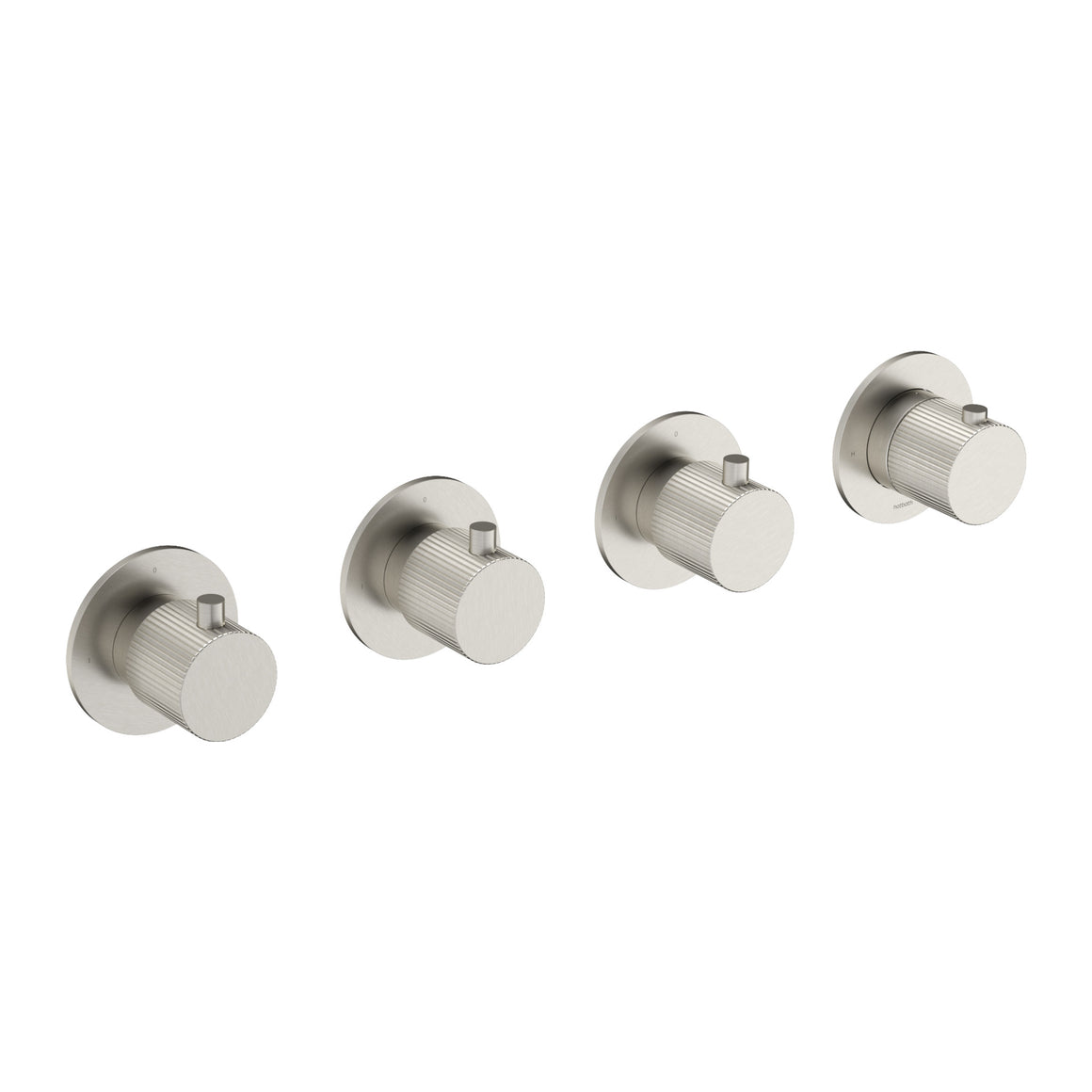 Hotbath Guy Row GY7070R inbouw douchethermostaat met 3 stopkranen Geborsteld nikkel productfoto
