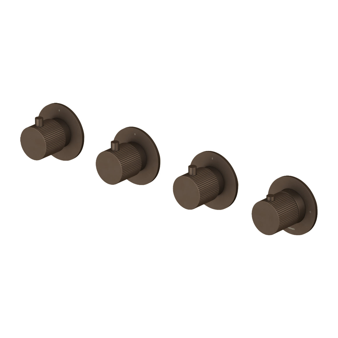 Hotbath Guy Row GY7070R inbouw douchethermostaat met 3 stopkranen Tuscan bronze productfoto