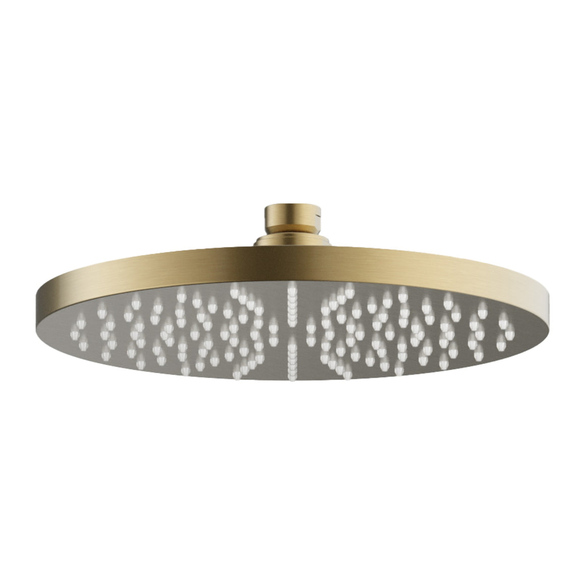 Hotbath Mate M100 hoofddouche rond Ø 20 cm geborsteld messing PVD productfoto