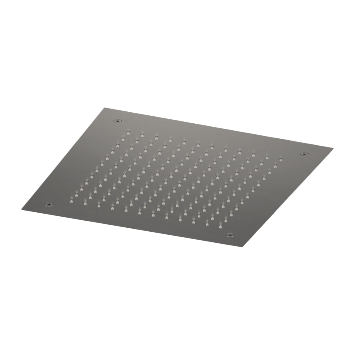 Hotbath Mate M110 inbouw hoofddouche vierkant 38 cm Geborsteld gunmetal PVD productfoto (kleurimpressie)