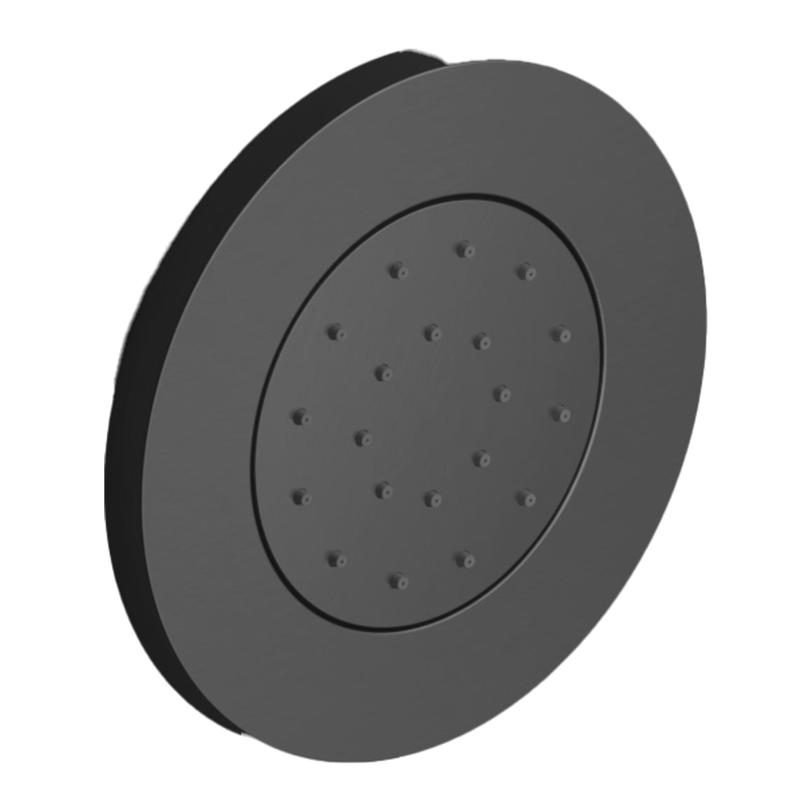 Hotbath Mate M130 bodyjet inbouw rond Geborsteld zwart PVD productfoto (kleurimpressie)
