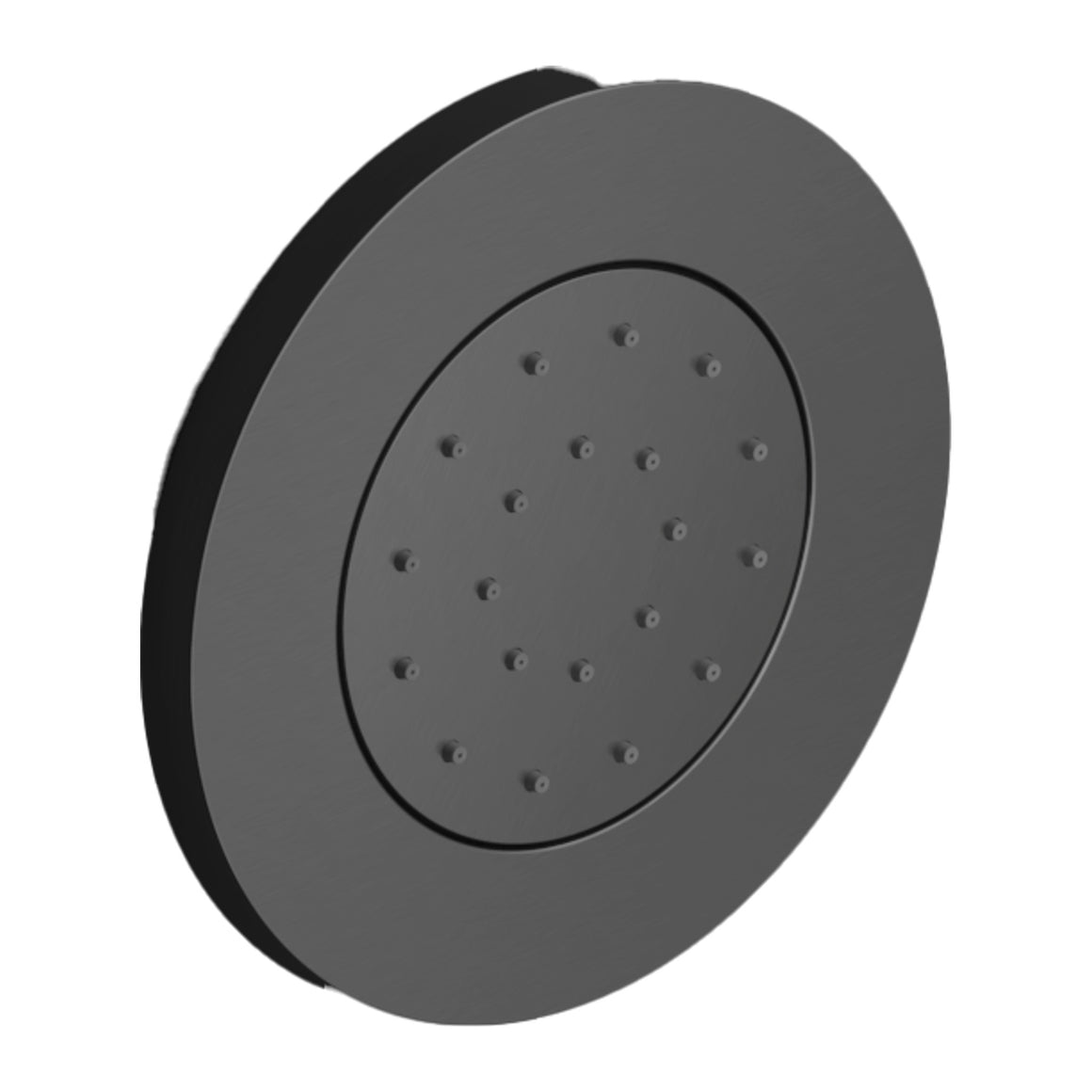 Hotbath Mate M130 bodyjet inbouw rond Gepolijst zwart PVD productfoto (kleurimpressie)