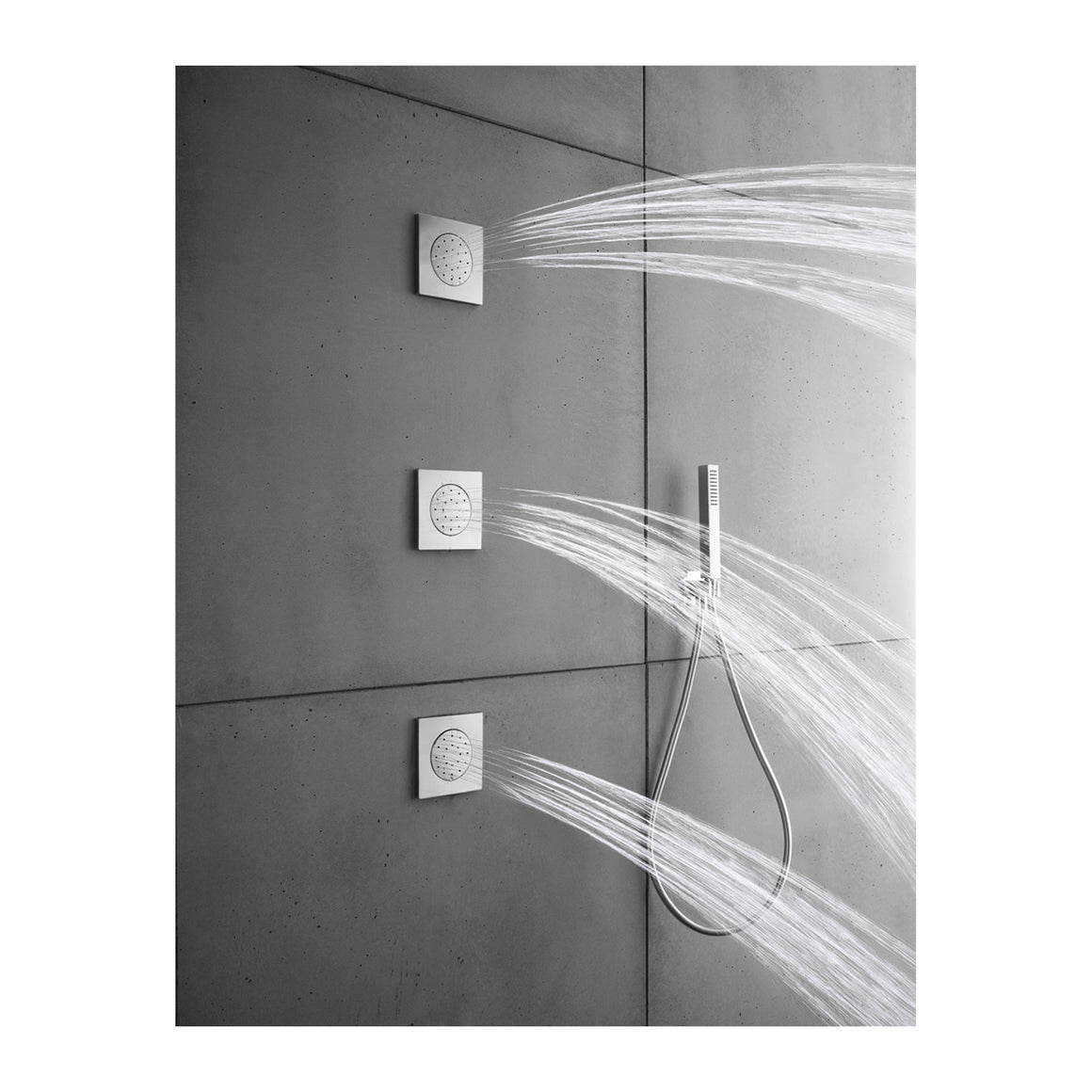 Hotbath Mate M135 bodyjet inbouw vierkant Geborsteld nikkel productfoto