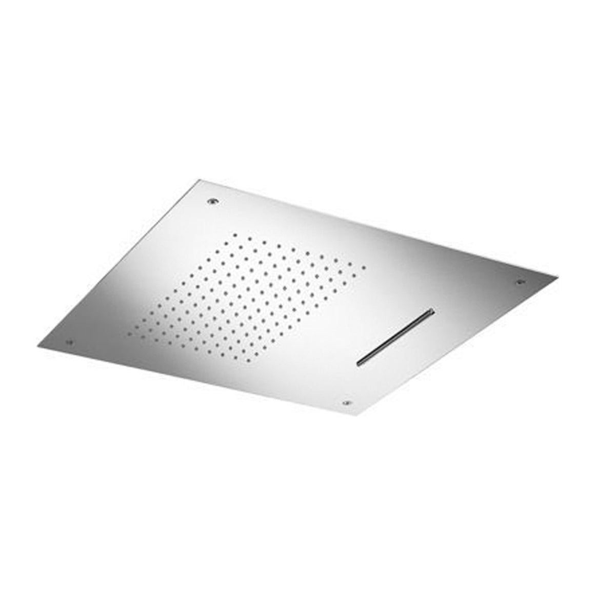 Hotbath Mate M142 inbouw hoofddouche vierkant 50 cm met waterval Geborsteld nikkel productfoto
