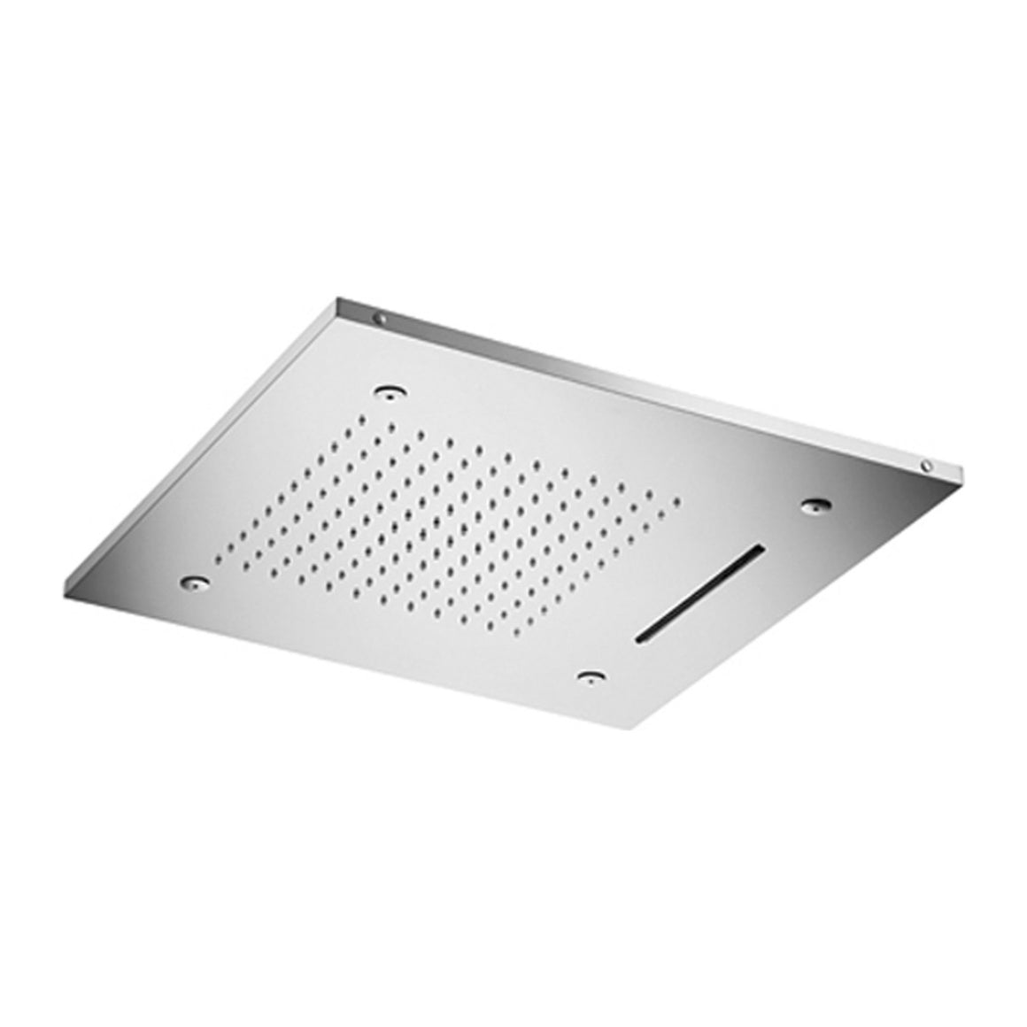 Hotbath Mate M145 inbouw hoofddouche vierkant 50 cm met waterval en spray Geborsteld nikkel productfoto