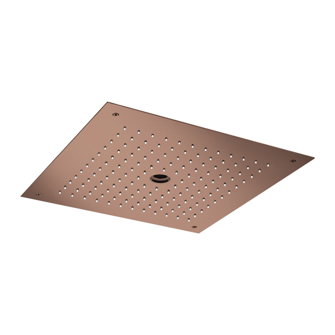 Hotbath Mate M148 inbouw hoofddouche vierkant 38 cm met waterpilaar Geborsteld koper PVD productfoto