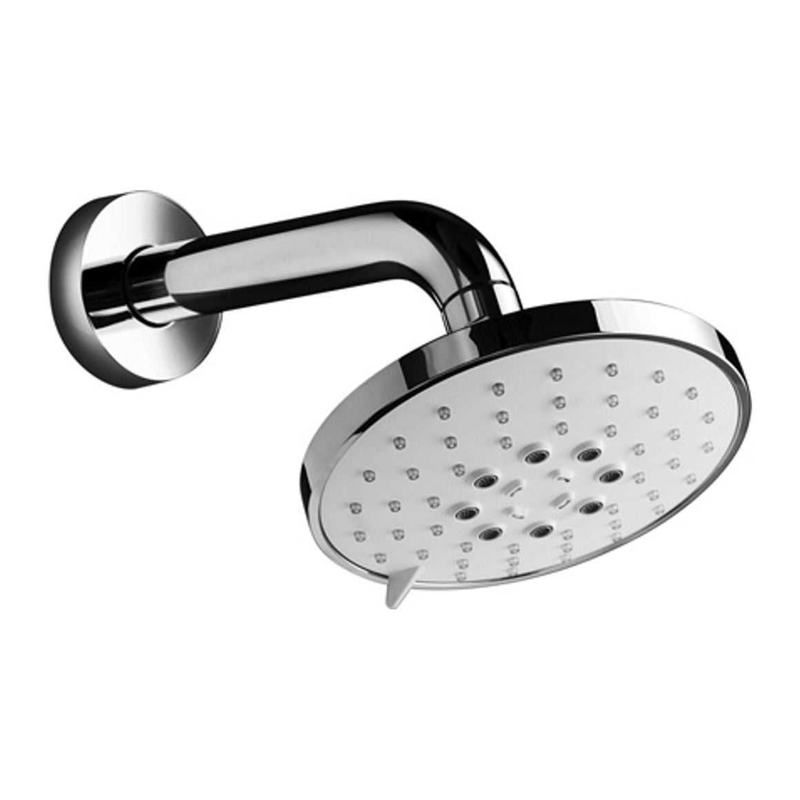 Hotbath Mate M169 hoofddouche 3 standen rond 13 cm met wandarm Geborsteld nikkel productfoto
