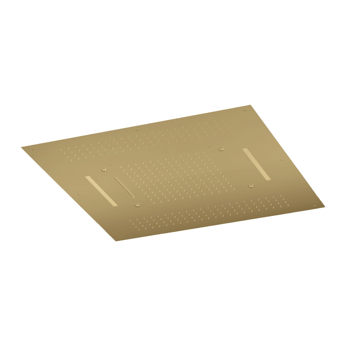 Hotbath Mate M173 inbouw hoofddouche 95 cm met LED, waterval en spray Geborsteld messing PVD productfoto (kleurimpressie)