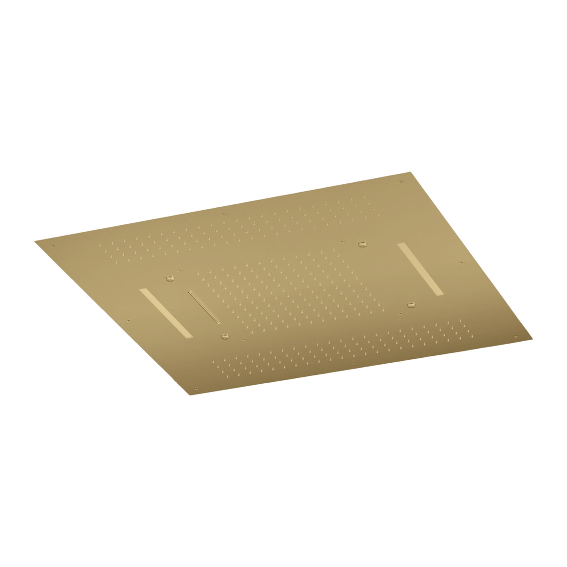 Hotbath Mate M173 inbouw hoofddouche 95 cm met LED, waterval en spray Geborsteld messing PVD productfoto (kleurimpressie)