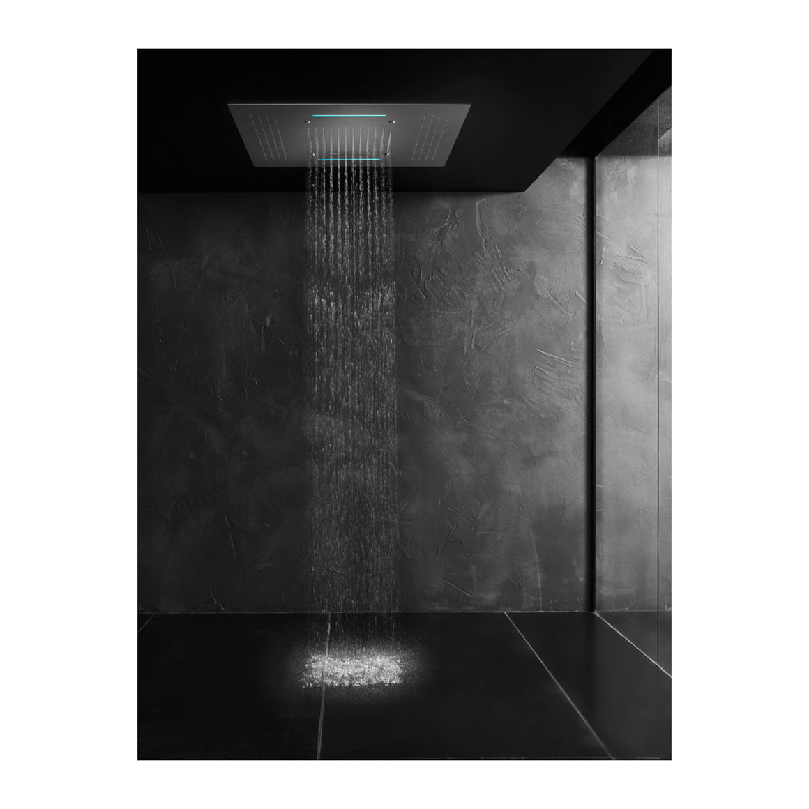 Hotbath Mate M173 inbouw hoofddouche 95 cm met LED, waterval en spray Geborsteld nikkel productfoto
