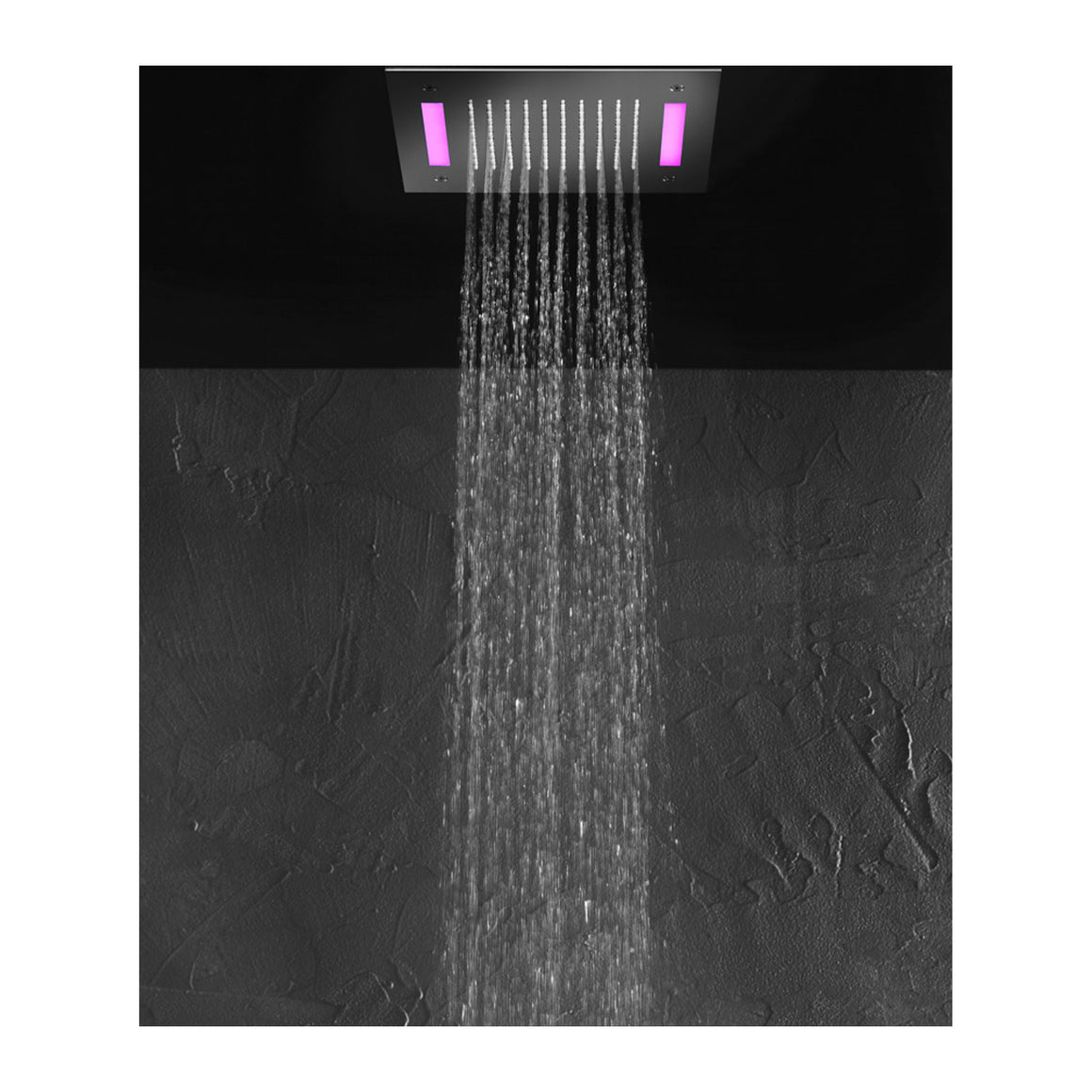 Hotbath Mate M174 inbouw hoofddouche vierkant 30 cm met LED Geborsteld nikkel productfoto