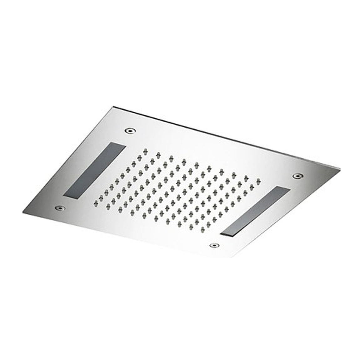 Hotbath Mate M174 inbouw hoofddouche vierkant 30 cm met LED Geborsteld nikkel productfoto