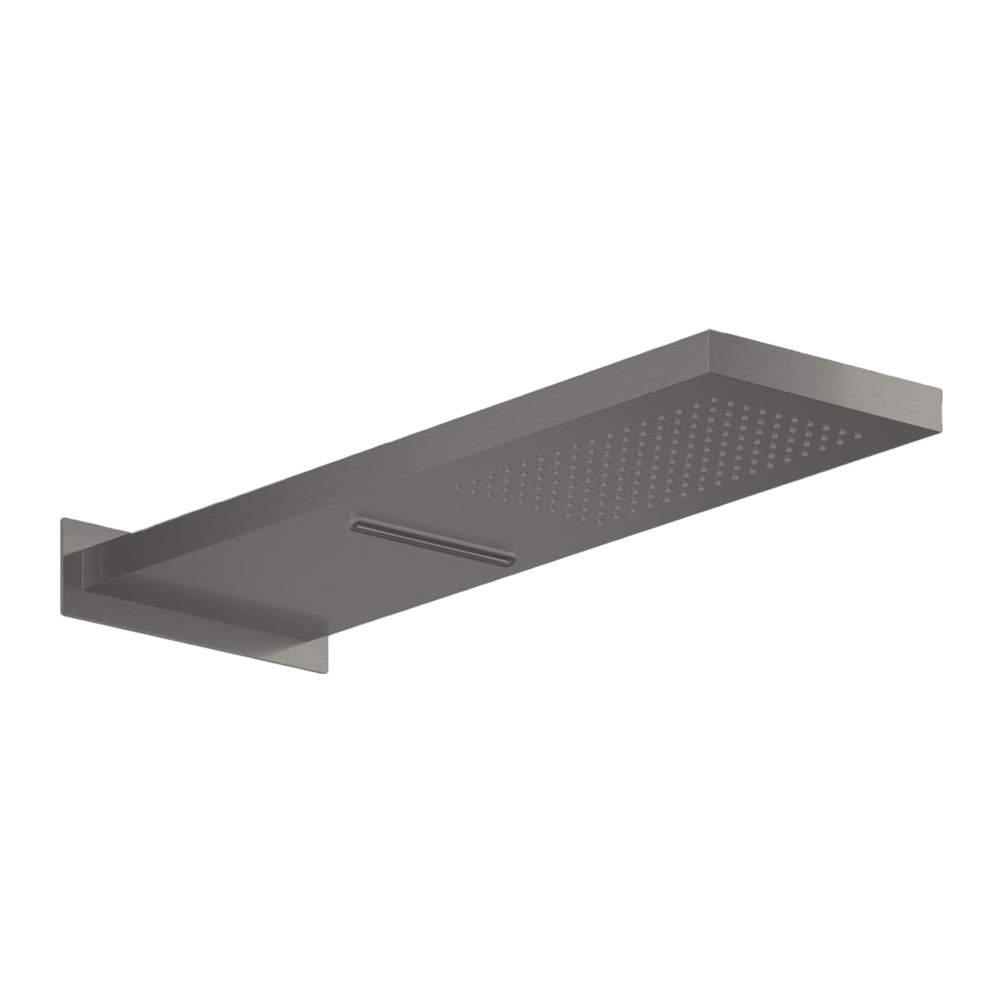 Hotbath Mate M193 opbouw hoofddouche wandmodel met cascade Geborsteld gunmetal PVD productfoto (kleurimpressie)