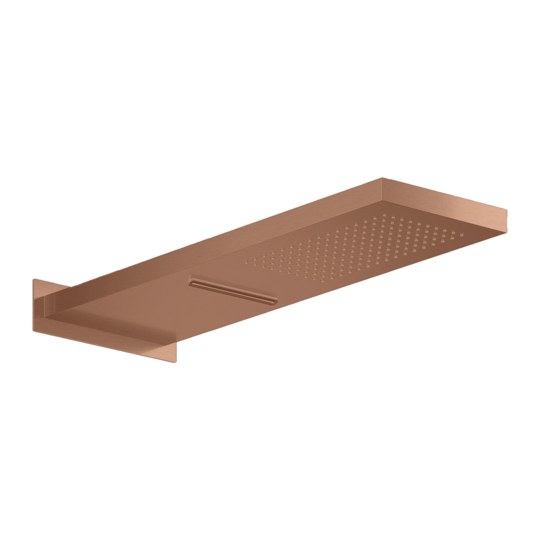 Hotbath Mate M193 opbouw hoofddouche wandmodel met cascade Geborsteld koper PVD productfoto (kleurimpressie)