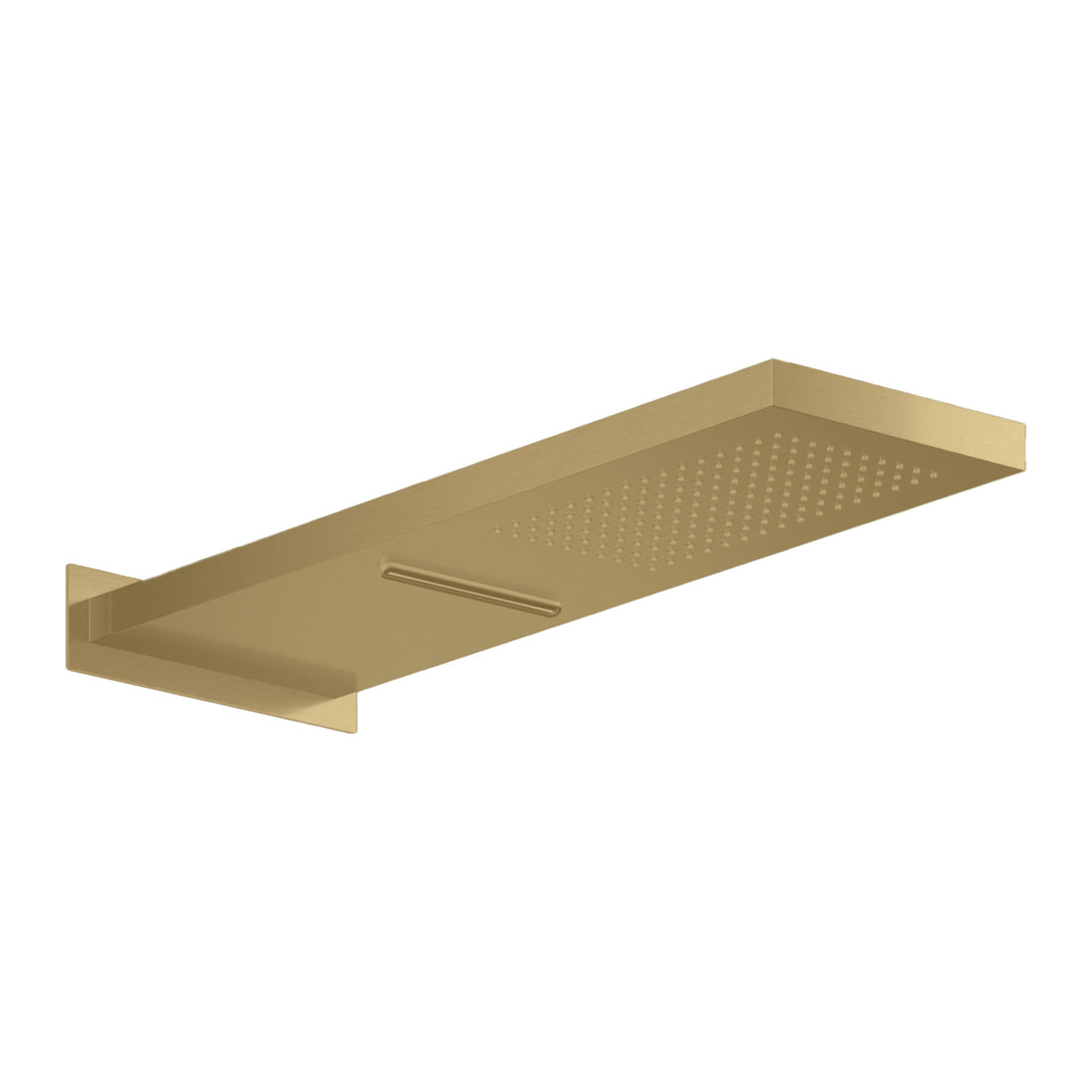 Hotbath Mate M193 opbouw hoofddouche wandmodel met cascade Geborsteld messing PVD productfoto (kleurimpressie)