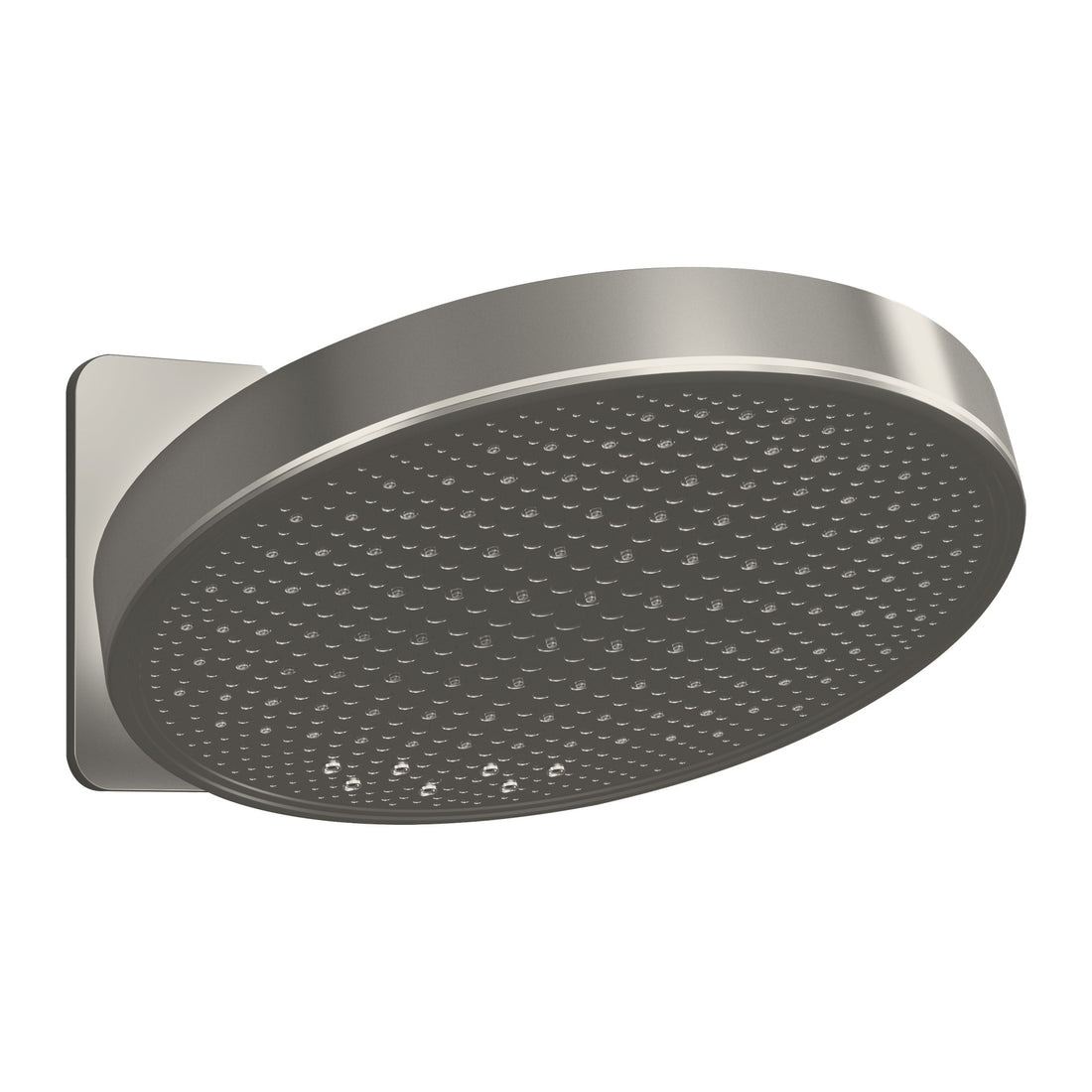 Hotbath Mate M420 opbouw hoofddouche rond 30 cm Geborsteld nikkel productfoto (kleurimpressie)