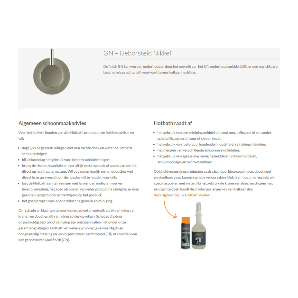 Hotbath Mate M514 wandhouder voor handdouche Geborsteld nikkel productfoto