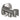 Hotbath Mate M515 wandhouder met doucheaansluiting geborsteld nikkel productfoto (kleurimpressie)