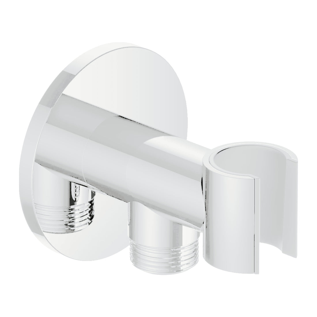 Hotbath Mate M515 wandhouder met doucheaansluiting mat wit productfoto (kleurimpressie)