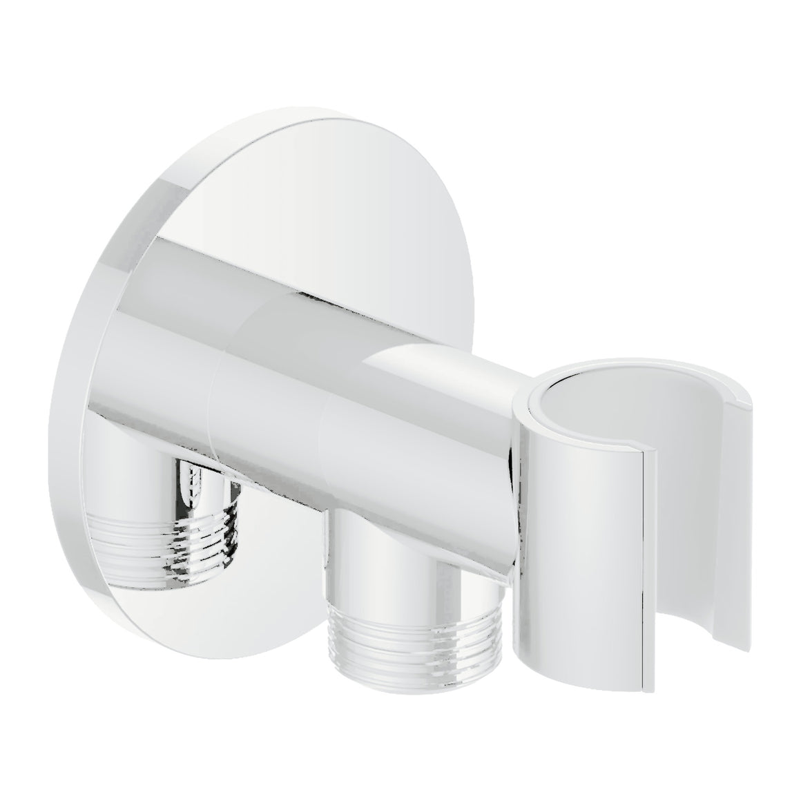 Hotbath Mate M515 wandhouder met doucheaansluiting mat wit productfoto (kleurimpressie)