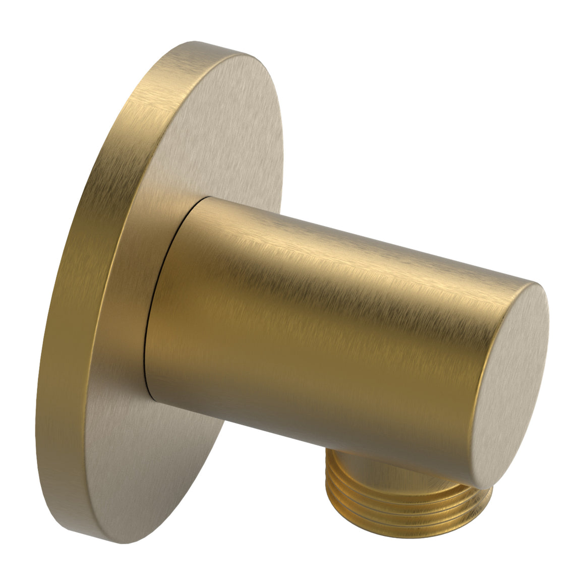 Hotbath Mate M517 wandaansluitbocht (wanduitlaat) Geborsteld messing PVD productfoto