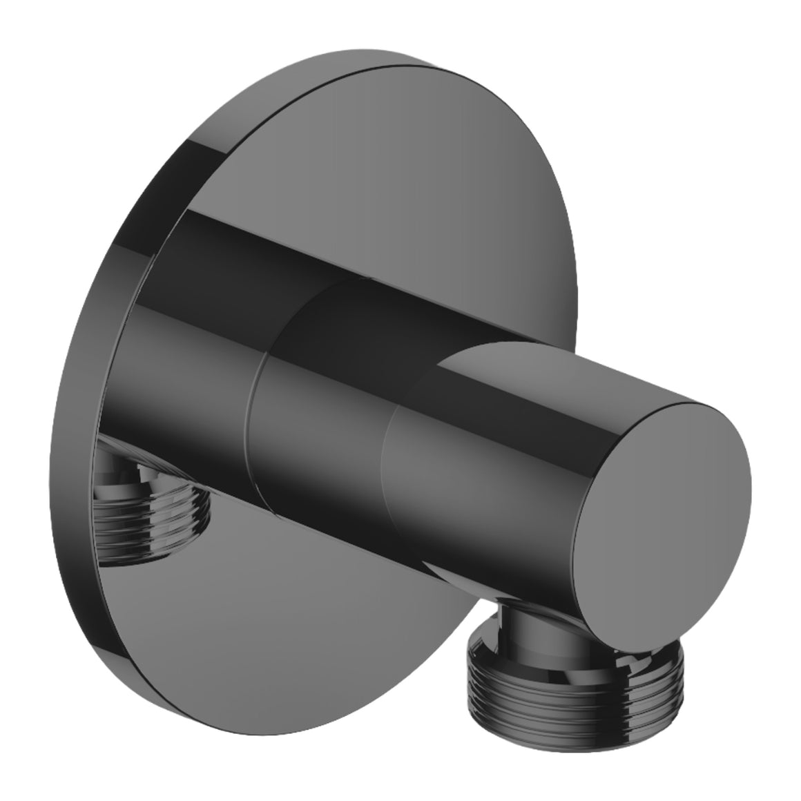 Hotbath Mate M517 wandaansluitbocht (wanduitlaat) Geborsteld zwart PVD productfoto (kleurimpressie)