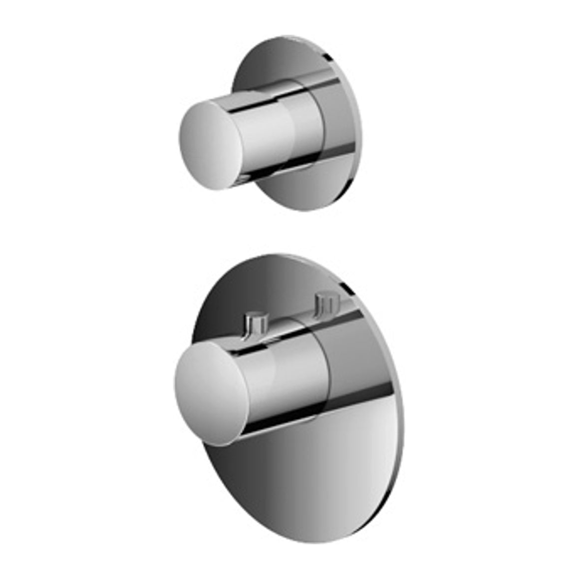 Hotbath Mate MHF011-015 High Flow inbouw thermostaat Geborsteld nikkel 1 stopkraan productfoto