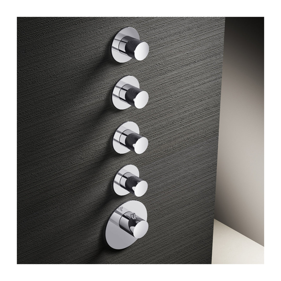 Hotbath Mate MHF011-015 High Flow inbouw thermostaat Geborsteld nikkel 4 stopkranen productfoto