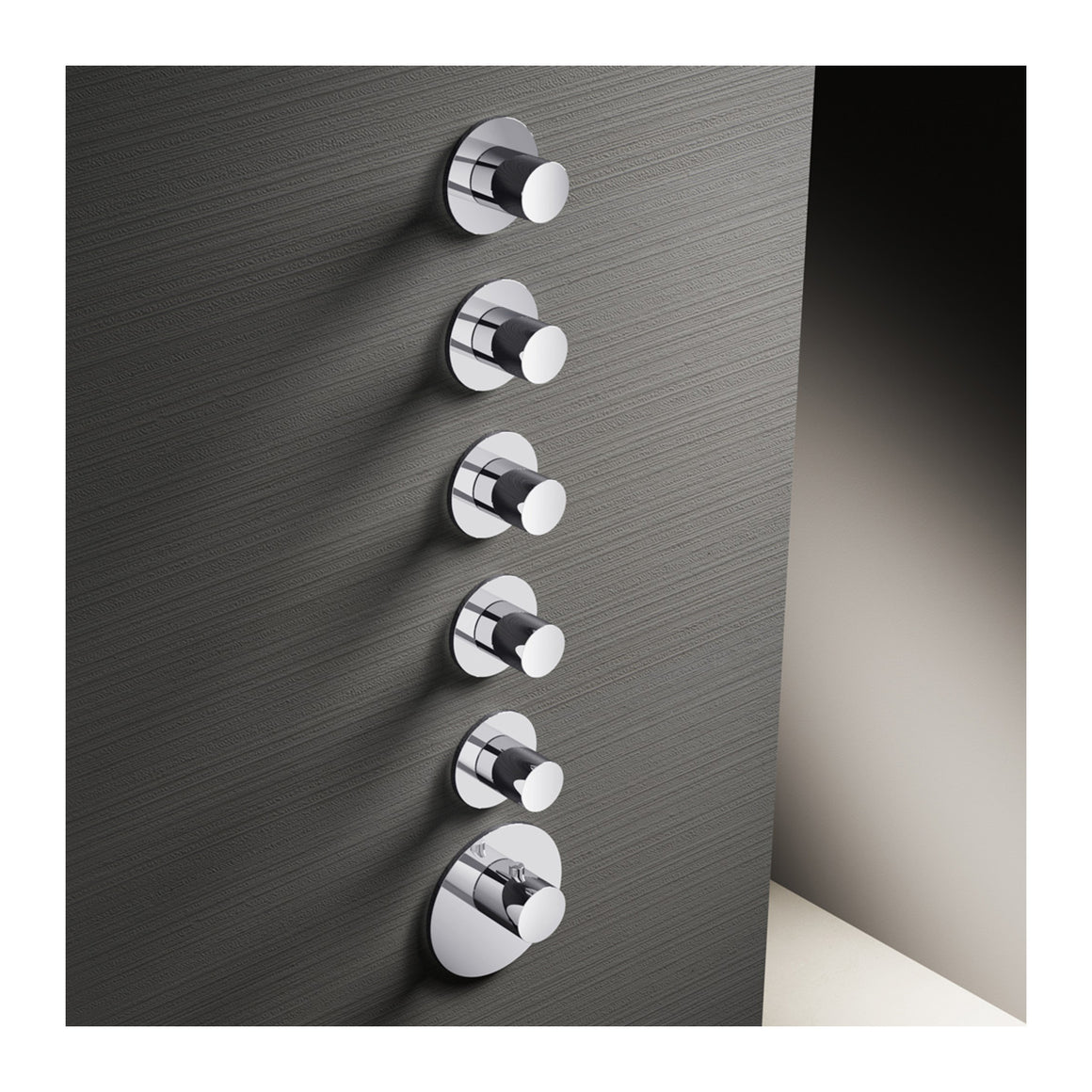 Hotbath Mate MHF011-015 High Flow inbouw thermostaat Geborsteld nikkel 5 stopkranen productfoto