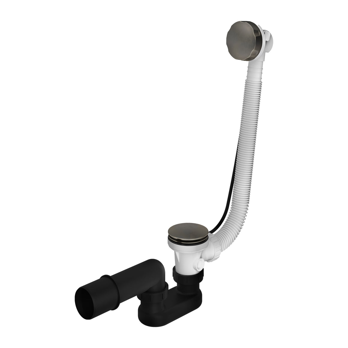 Hotbath Mate P032 badoverloop verlengd Geborsteld gunmetal PVD productfoto