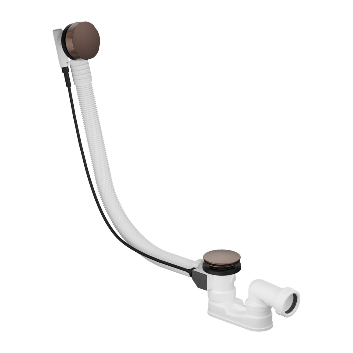 Hotbath Mate P032 badoverloop verlengd Geborsteld koper PVD productfoto