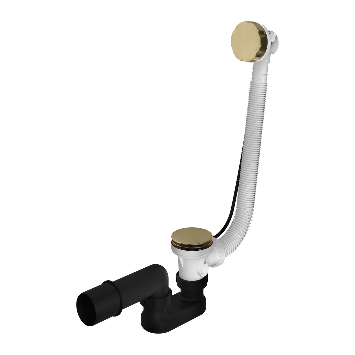 Hotbath Mate P032 badoverloop verlengd Geborsteld messing productfoto