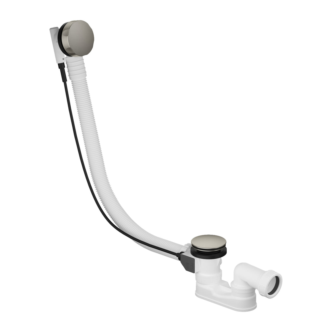 Hotbath Mate P032 badoverloop verlengd Geborsteld nikkel productfoto
