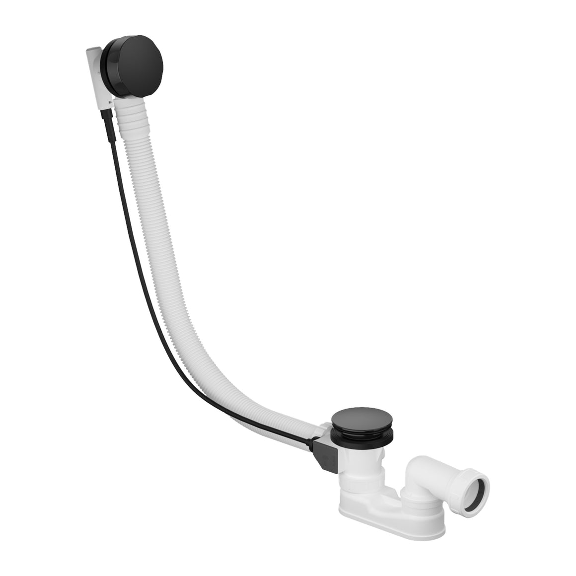 Hotbath Mate P032 badoverloop verlengd Gepolijst zwart PVD productfoto