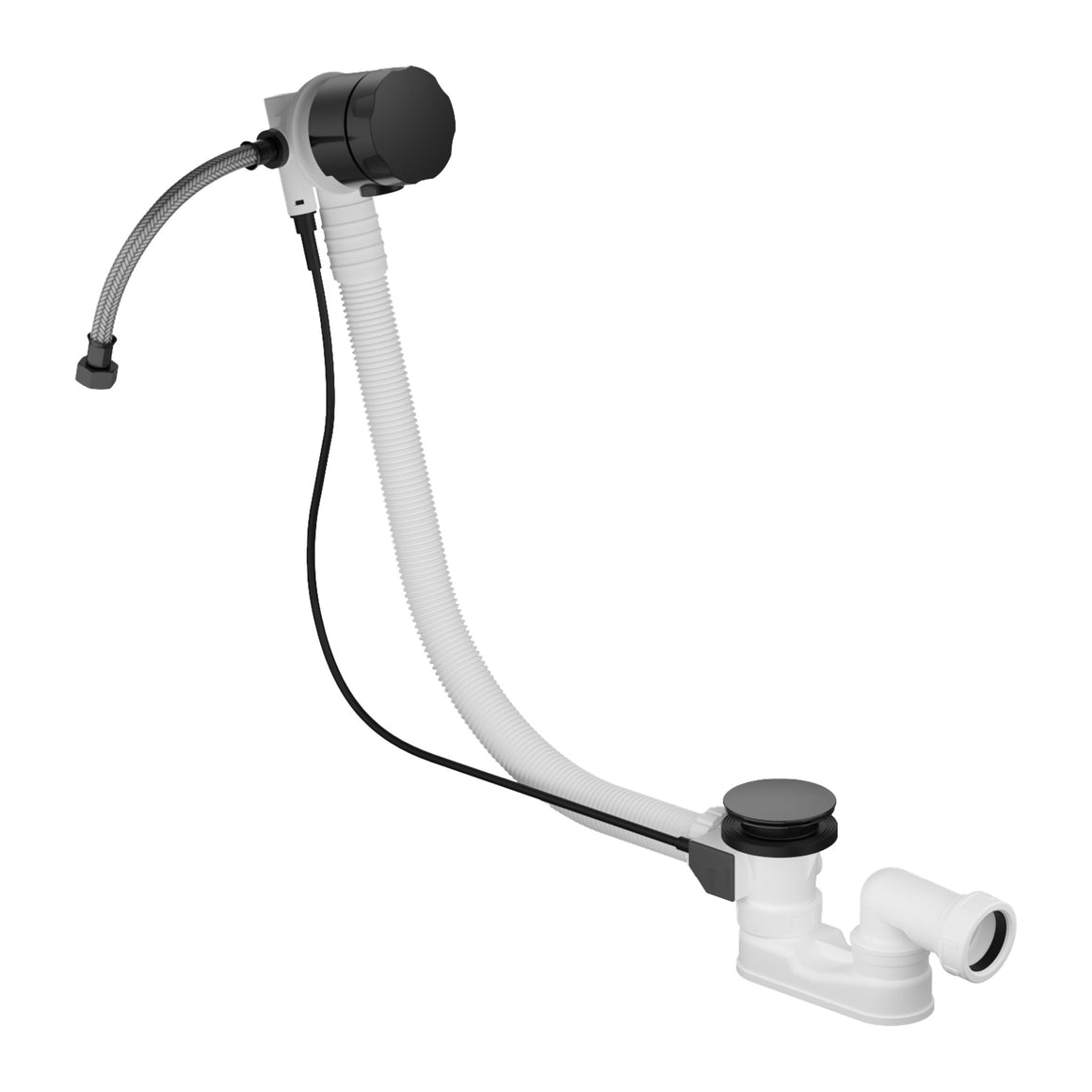 Hotbath Mate P033 badoverloop-vulcombinatie Gepolijst zwart PVD productfoto