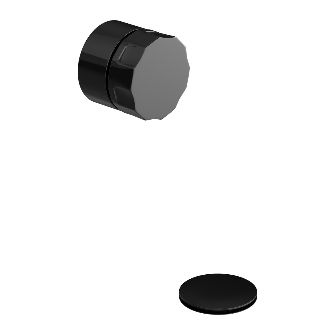 Hotbath Mate P033 badoverloop-vulcombinatie Gepolijst zwart PVD productfoto