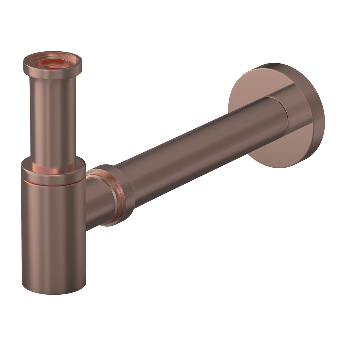 Hotbath Mate P034 fonteinsifon rond Geborsteld koper PVD productfoto
